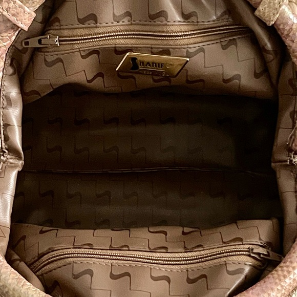 VTG Sharif Python Snakeskin Iridescent/Shimmering Framed Shoulder HandBag/Purse - Picture 8 of 12